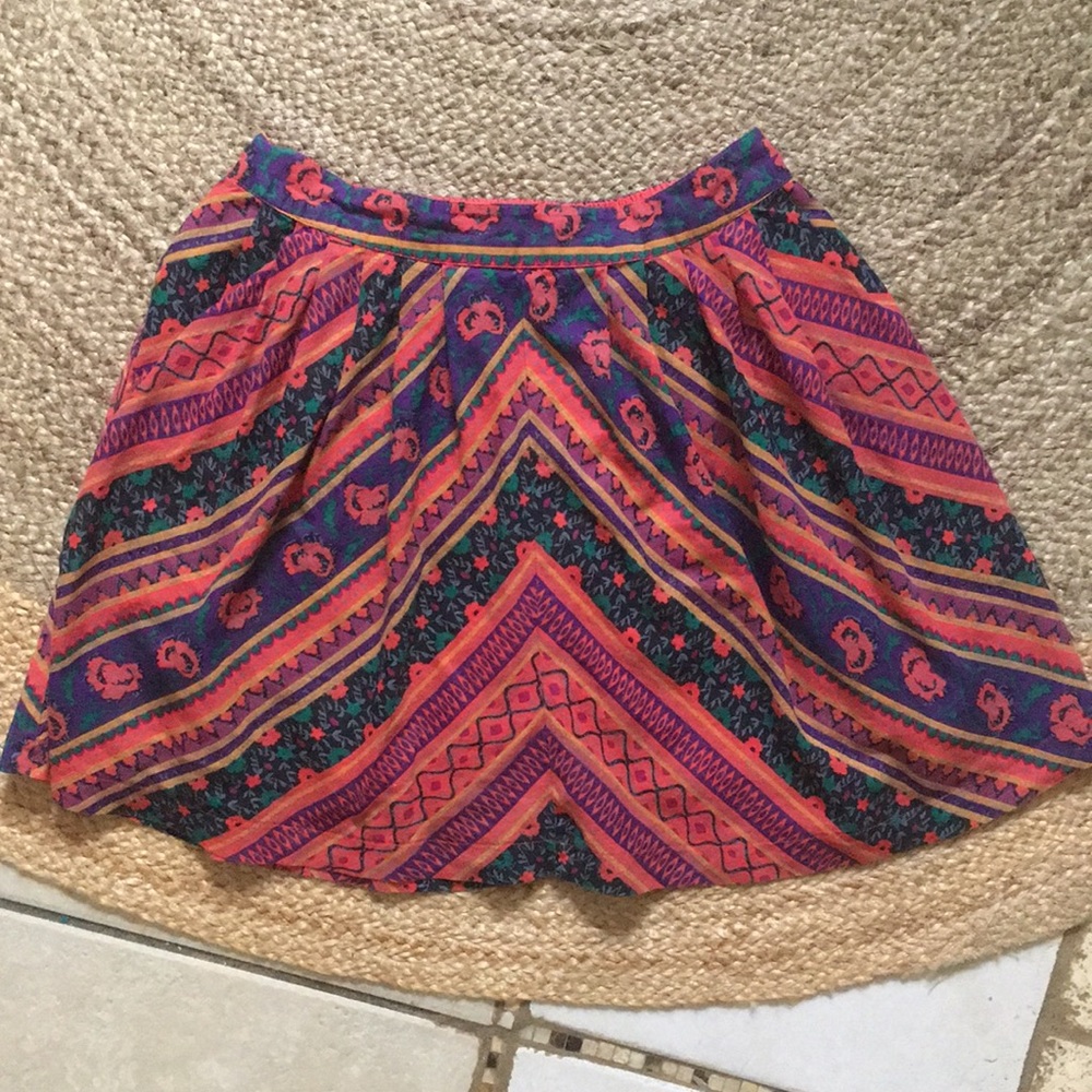 Free People Floral Tribal Patterned Skirt Small